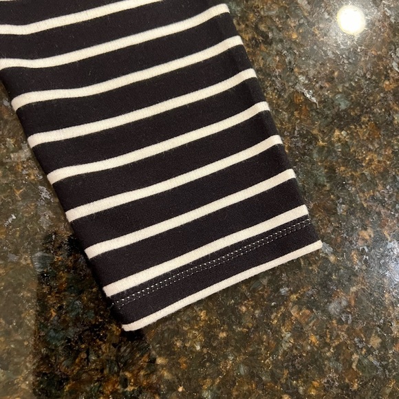 Max Studio Black & White Striped 3/4 Sleeve Shift Dress - Picture 7 of 15